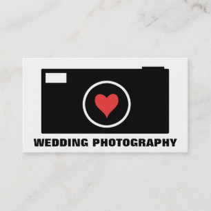 White Camera Wedding Photography Business Card