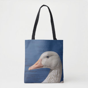 White Canadian Goose Tote Bag