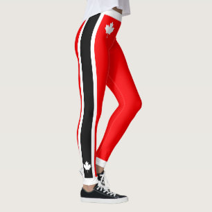 White Canadian Maple with Black White Sides on Red Leggings