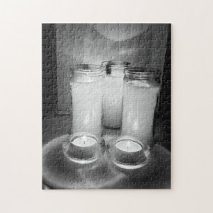 white candles original still life photography  jigsaw puzzle