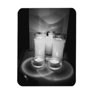 white candles original still life photography magnet