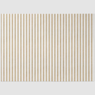 White Candy Stripes Vintage Kraft Brown Christmas Tissue Paper