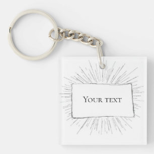 White Canvas Note Key Ring