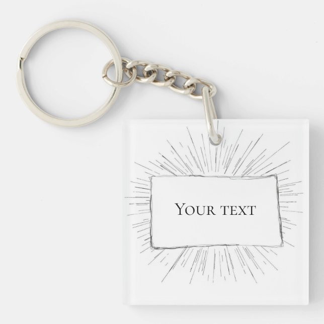 White Canvas Note Key Ring (Front)