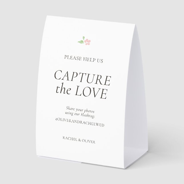 White | Capture the Love Wedding Table Top  (Front)