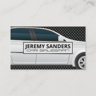 White Car   Carbon Fibre Business Card