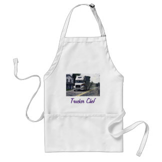 WHITE CARGO TRUCK TRUCKERS Fun BBQ Apron