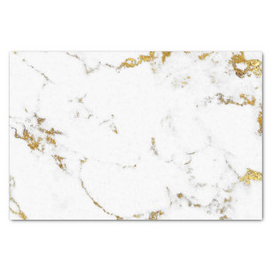 White Carrara Gold Stone Minimal Gray Stone Marble Tissue Paper