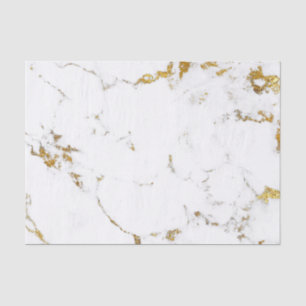 White Carrara Gold Stone Minimal Gray Stone Marble Tissue Paper