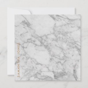 White Carrara Marble Gold Classic Personalised