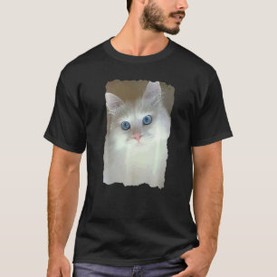 White Cat Artwear Cute Kitty Cats Mum And Cat Dad T-Shirt