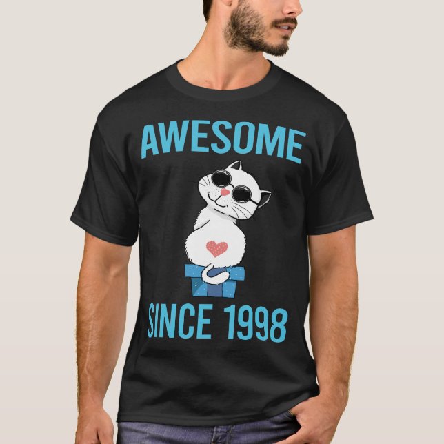 White Cat - Awesome Since 1998 T-Shirt (Front)