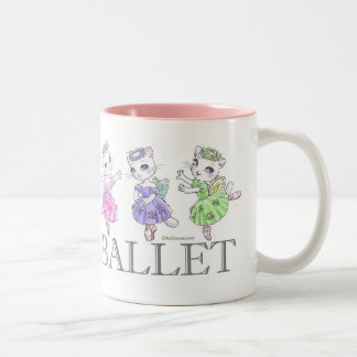 White Cat Ballerina Mug