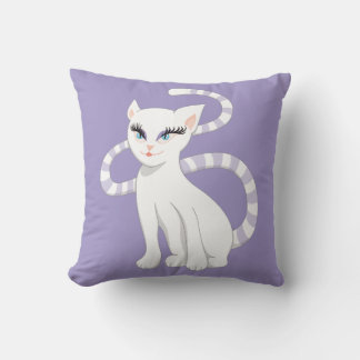 White Cat Beautiful Cartoon Kids Cushion