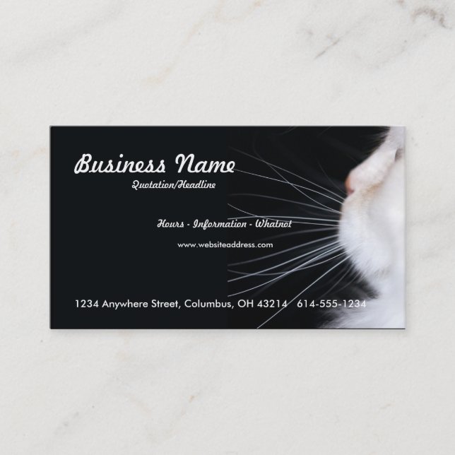 White Cat Business Card (Front)