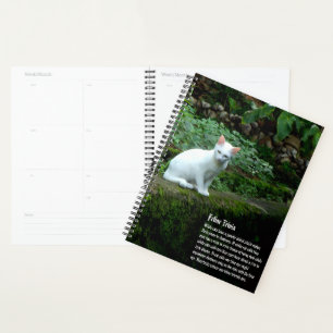 White Cat Calendar Planner
