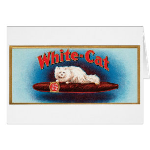 White Cat Cigar Label