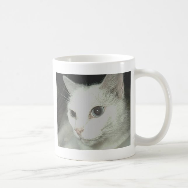 White Cat Coffee Mug (Right)
