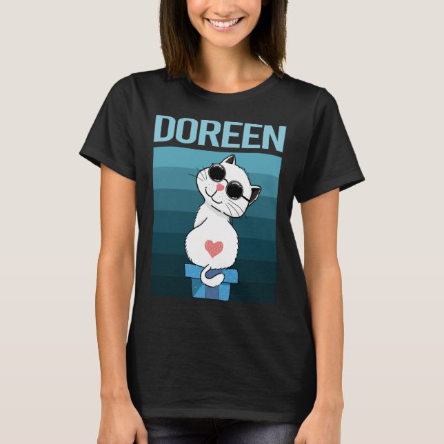 White Cat - Doreen Name T-Shirt (Front)