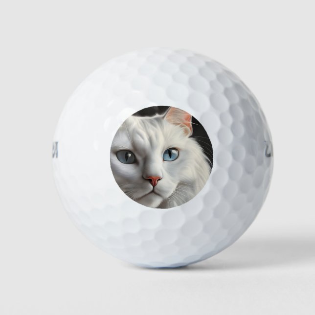 White Cat Golf Balls (Front)
