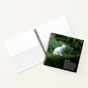 White Cat Hardcover Notebook