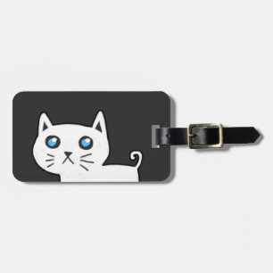 White Cat Luggage Tag