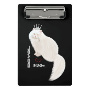 White cat mini clipboard