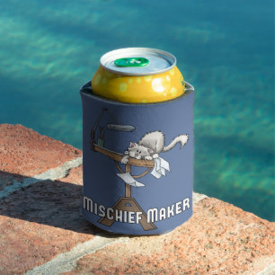 White Cat Mischief Maker Can Cooler