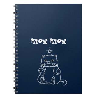 white cat notebook