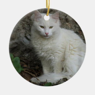 White Cat Ornament