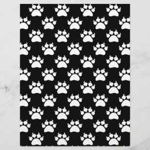 White Cat Paws And Claws Pattern Print