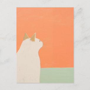 White Cat Postcard