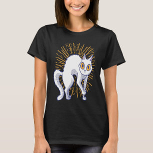 White cat scared T-Shirt
