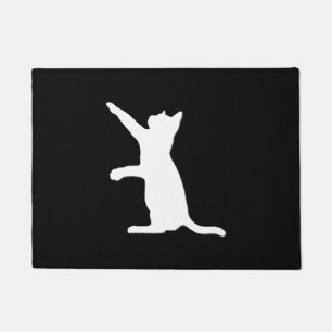 White Cat Silhouette Doormat