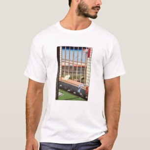 White cat sits by the window, Utagawa Hiroshige T-Shirt