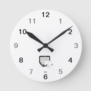 White Cat Sleeping On Laptop Acrylic Wall Clock