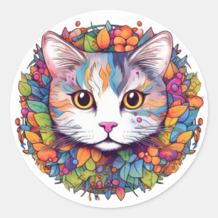 White Cat Stickers