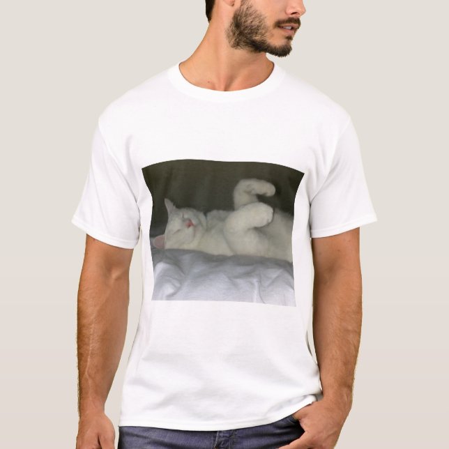 white cat T-Shirt (Front)