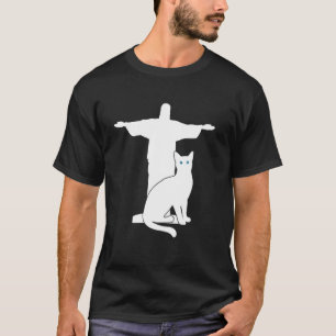 White Cat Travel Silhouette Christ the Redeemer Br T-Shirt