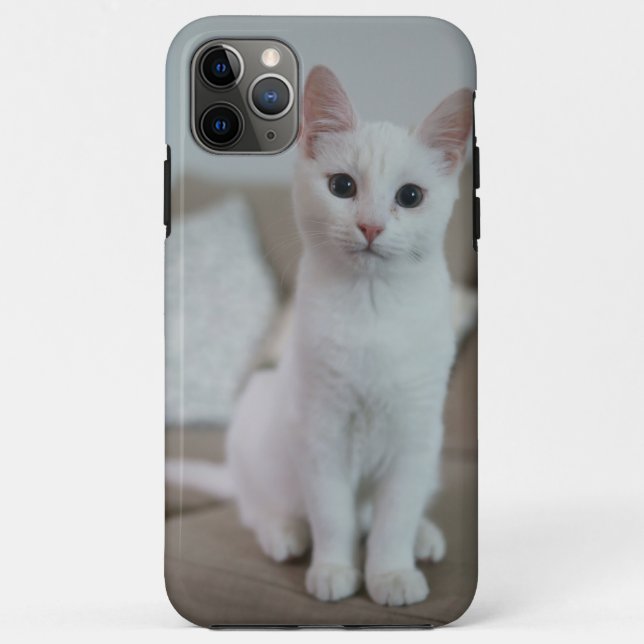 	 White Cat | Zazzle_Growshop. 	 Case-Mate iPhone Case (Back)