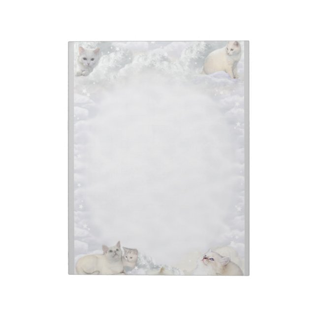 White Cats Notepad (Rotated)
