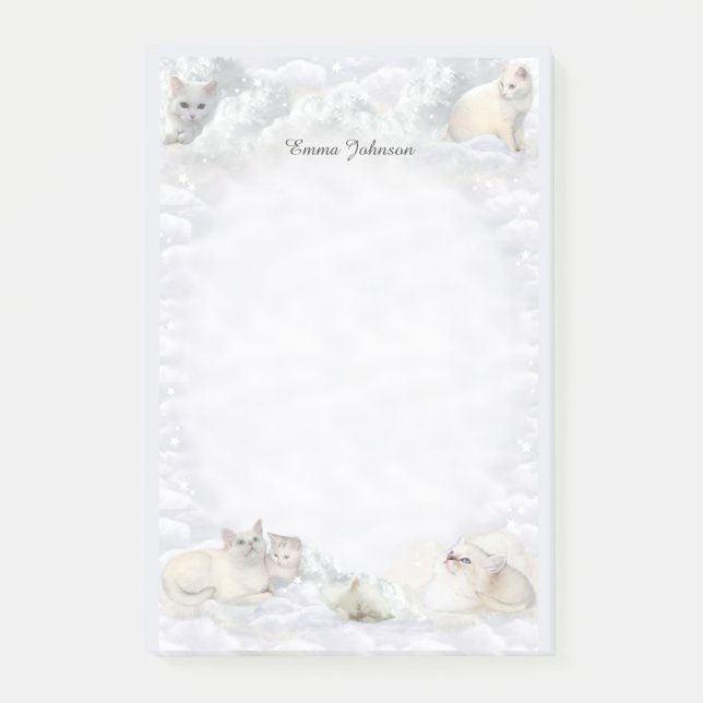 White Cats Post-it Notes (Front)