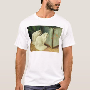 White Cats Watching Goldfish T-Shirt