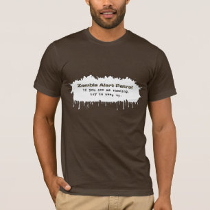 White/Caution Zombie Alert Patrol Shirts