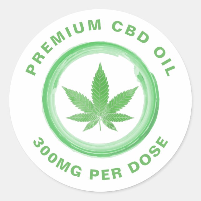 White CBD Oil Labels (Front)