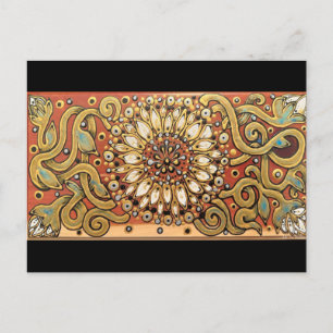 White Cedar Box Boho Country Flower Postcard