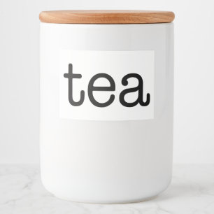 White Ceramic Kitchen Canisters Food Label