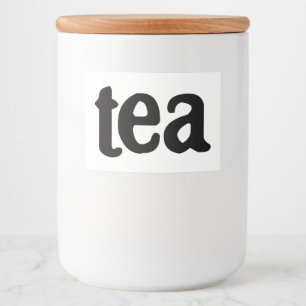 White Ceramic Kitchen Canisters Food Label