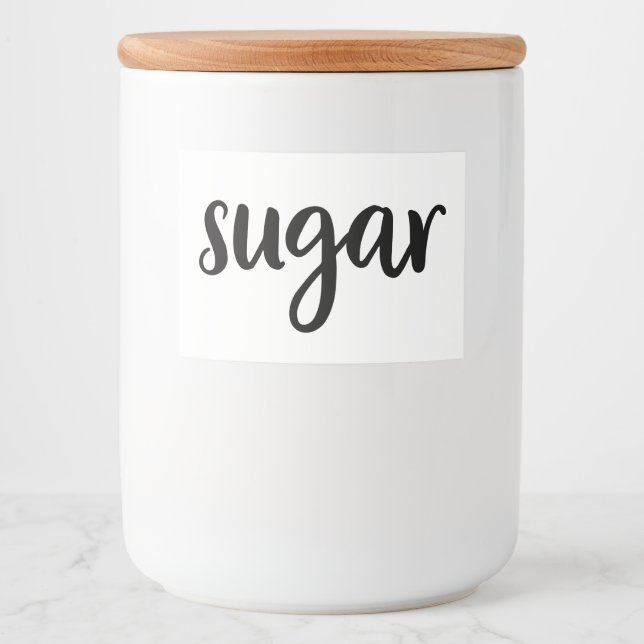White Ceramic Kitchen Canisters Home Food Storage  Label (Front)