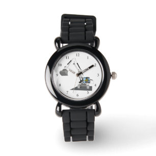 white chain excavator watch